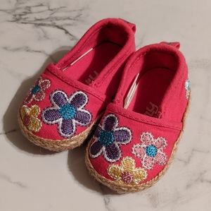 Pink newborn shoes